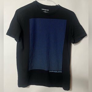Calvin Klein Jeans Black Graphic Tee With Stars Size Medium